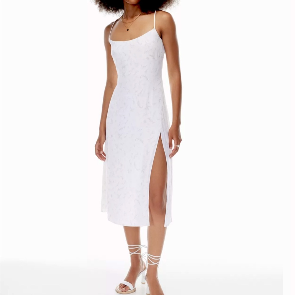 Aritzia Wilfred Affogato Slip Dress in White Birch